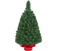 Yaheetech 3FT/90cm Mini Tabletop Artificial Christmas Tree Xmas Holiday Decorative Tree with Cement Base Green