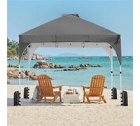 Yaheetech 3Mx3M Dark Grey Portable Fabric Pop Up Canopy Tent