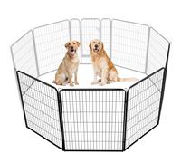 Yaheetech 4-Panel Heavy-Duty Dog Playpen for Puppies/Small Dogs, Pet Exercise Pen for Garden/Yard Indoor/Outdoor Use 100cm Height