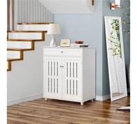 Yaheetech 4 Tier Adjustable Shoe Storage Cabinet - White