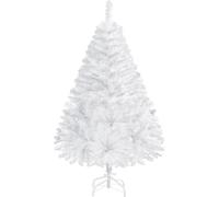 Yaheetech 4ft/124cm Artificial Christmas Tree Bushy, Foldable Stand, White
