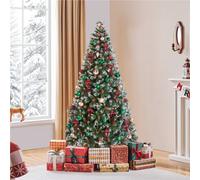 Yaheetech 5Ft Pre-Lit Christmas Tree With Pinecones, Warm White Lights