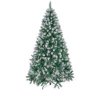 Yaheetech 6ft Frosted Christmas Tree, Holiday Decorative Tree, Green