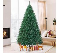 Yaheetech 7ft Hinged Spruce Christmas Tree, Unlit Tree, Green | 219cm Artificial Xmas Tree | 1446 PVC Branch Tips | Foldable Stand | Festival & Home & Office Decoration