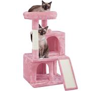 Yaheetech 91cm Cat Tree Cat Tower with Double Condo Cat Scratching Post Dangling Ball for Kittens Cats, Pink