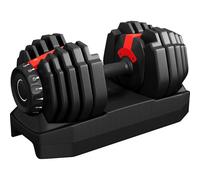 Yaheetech Adjustable Dumbbell, Quick-Adjust Dumbbell Weights, Non-Slip Handle and Storage Dock, Space Saving for Home Gym Workout Strength Training Full Bodybuilding
