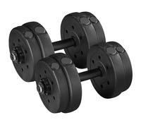 Yaheetech Adjustable Dumbbells 15KG Dumbbell Set Pair of 2 Weight Lifting Dumbbells for Home Gym Strength Training