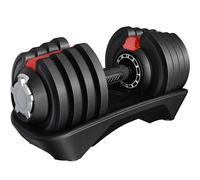 Yaheetech Adjustable Dumbbells 18KG Adjustable Dumbbell Set 12 In 1 Adjustable Weights with Non-Slip Handle & Safety Locking Mechanism, Home Gym Strength Training Equipment for Full Bodybuilding