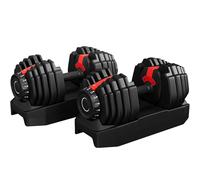 Yaheetech Adjustable Dumbbells Pair, Quick-Adjust Dumbbells Weights, Non-Slip Handle and Storage Dock, Space Saving for Home Gym Workout Strength Training Full Bodybuilding