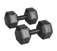 Yaheetech Arm Hand Dumbbell 5 KGx2 (Sold in pair) Hexagon dumbbell for Strength Training Home Workout Aerobic Black