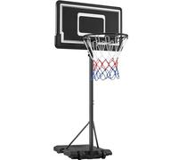 Yaheetech Basketball Hoop and Stand Portable Basketball Net Set Outdoor Indoor Basketball Stand with 2 Wheels & 28'' Backboard, Adjustable Height 219-249cm