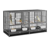 Yaheetech Bird Cage 95.5 x 45.5 x 52.5 cm with Divided Breeder Black
