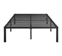 Yaheetech Black 4Ft6 Double Metal Bed Frame With Heavy Duty Steel Slat Support, 41.5 Cm