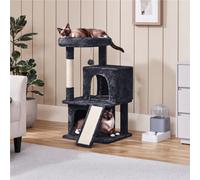Yaheetech Black 92Cm Multilevel Cat Tower Cat Tree With Double Condos Scratching Posts