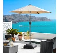Yaheetech Black Hdpe 37L Capacity Square Fillable Patio Umbrella Base Stand With Wheels