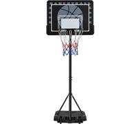 Yaheetech Black Height Adjustable Basketball Hoop With Wheels 82Cml X 59.5Cmw