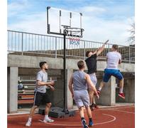 Yaheetech Black Portable Basketball Hoop With Wheels And Adjustment Height