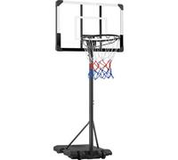 Yaheetech Black Portable Basketball System With Adjustable Height Pole And Wheels 82Cml X 57Cmw
