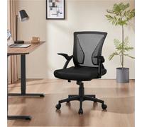 Yaheetech Black Reclining Height Adjustable Mesh Office Chair With Lumbar Support