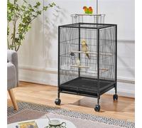Yaheetech Black Wrought Iron Bird Cage With Rolling Stand