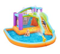 Yaheetech Bounce Castle, Inflatable Water Slide w/Bouncy House for Kids Aged 3-10, 3.7×3.9×2.4M Kids Inflatable Slide Bouncer w/Toys & Large Splash Pool & 550W Blower & Storage Bag