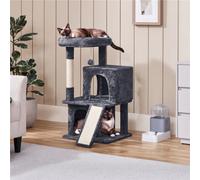 Yaheetech 91cm Cat Tree with Double Condos - Dark Grey