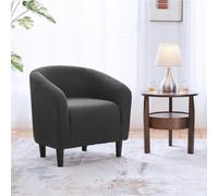 Yaheetech Dark Grey Upholstered Boucle Club Chair