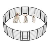 Yaheetech Dog Pen 100cm 16 Panels Suitable for Medium and Large Dogs Heavy Duty Puppy Playpen Pet Exercise Fence for Indoor/Outdoor