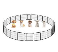 Yaheetech Dog Pen 60cm 24 Panels Suitable for Medium Dogs Heavy Duty Puppy Playpen Pet Exercise Fence for Indoor/Outdoor