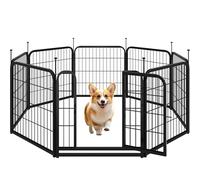 Yaheetech Dog Pen 60cm 8 Panels Suitable for Medium Dogs Heavy Duty Puppy Playpen Pet Exercise Fence for Indoor/Outdoor