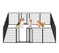 Yaheetech Dog Pen 80cm 16 Panels Suitable for Medium Dogs Heavy Duty Puppy Playpen Pet Exercise Fence for Indoor/Outdoor