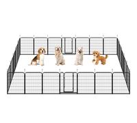 Yaheetech Dog Pen 80cm 24 Panels Suitable for Medium Dogs Heavy Duty Puppy Playpen Pet Exercise Fence for Indoor/Outdoor