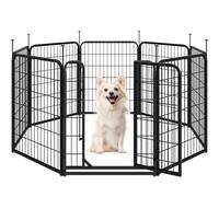 Yaheetech Dog Pen 80cm 8 Panels Suitable for Medium Dogs Heavy Duty Puppy Playpen Pet Exercise Fence for Indoor/Outdoor