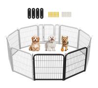 Yaheetech Dog Playpen, 2 Panel Puppy Play Pen Heavy Duty Pet Exercise Fence for Garden/Yard 60cm Height