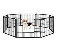 Yaheetech Dog Playpen, 8 Panel Puppy Play Pen Heavy Duty Pet Exercise Fence for Garden/Yard 60cm Height