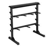 Yaheetech Dumbbell Rack Weight Rack 3 Tier Heavy Duty Dumbbell Rack Storage Stand Large Multi-layer Weight Plates Holder Weight Sets for Strength Training Workout 300KG Black
