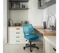 Yaheetech Ergonomic Armless Mesh Office Chair - Turquoise