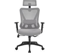 Yaheetech Ergonomic Desk Chair Multi-Adjustment Functions - Light Grey