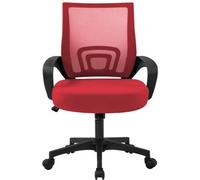 Yaheetech Ergonomic Mesh Office Chair With Lumbar Support - Red