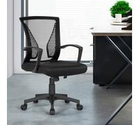 Yaheetech Ergonomic Mesh Office Chair With Mid-Back 360 Degree Rolling Casters Height Adjustable - Black