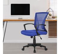 Yaheetech Ergonomic Mesh Office Chair With Mid-Back 360 Degree Rolling Casters Height Adjustable - Blue