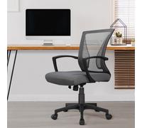 Yaheetech Ergonomic Mesh Office Chair With Mid-Back 360 Degree Rolling Casters Height Adjustable - Dark Grey
