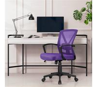 Yaheetech Ergonomic Mid-Back Swivel Mesh Office Chair - Purple