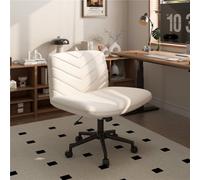 Yaheetech Fabric Swivel Desk Chair With Wheels - Beige