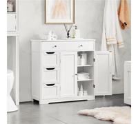 Yaheetech Floor Cabinet With Drawers And Doors - White