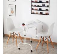 Yaheetech Folding Manicure Table Nail Desk White