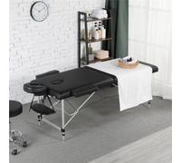 Yaheetech Folding Massage Salon Bed With Adjustable Headrest Black