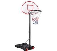 Yaheetech Freestanding Basketball Hoop Outdoor Indoor 1.59M-2.14M Height Adjustable Basketball Net Basketball Backboard System Set for Kids