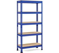 Yaheetech Garage Storage shelves 5 Tier Garage Shelving Units,Heavy Duty Racking shelves for Home/Office/Workshop/warehouses,150KG Per Shelf/750KG Capacity,Blue 70x30x150cm(LxWxH)