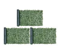 Yaheetech Garden Artificial Plant Grass Decoration for Privacy Fence Screen Faux Ivy Leaf Decorative Screen with Mesh Backing for Outdoor, Indoor & Balcony, 1x3m, 3Pcs